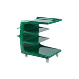 Modern Acrylic Sofa Side Accent Table 21.65" High End Table with Storage