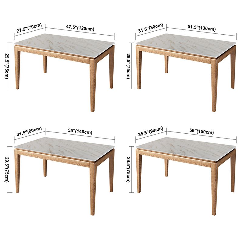 Ash Wood Base Modern Sintered Stone Dining Table Solid Wood Table in Wood Color Clearhalo ' dining_table' 'Dining Tables & Seating' 'Dining Tables' 'Furniture' 'furniture_dining_table' 'Kitchen & Dining Furniture' 'kitchen&dining_furn' 'kitchen' 'kitchen_dining_table' 1200x1200_fa43b456-a102-4e87-b910-6258ccc2a7ae