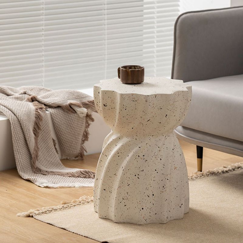 Contemporary 13.8-inch End Table Pedestal Beige Nesting Table Clearhalo 'Coffee & Accent Tables' 'End & Side Tables' 'end_side_tables' 'furn' 'furn_end_side_tables' 'Furniture' 'Living Room Furniture' 1200x1200_fa45c134-594e-46af-a708-1572c0a9dc11