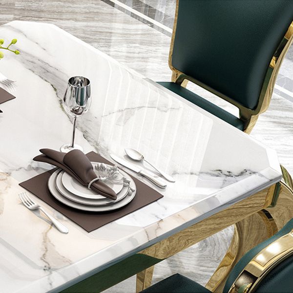 Rectangle Shape Luxury Style Dining Table Marble Fixed Table for Kitchen Clearhalo ' dining_table' 'Dining Tables & Seating' 'Dining Tables' 'furn' 'furn_dining_table' 'Furniture' 'furniture_dining_table' 'Kitchen & Dining Furniture' 'kitchen&dining_furn' 'kitchen' 'kitchen_dining_table' 1200x1200_fa46f881-aec1-4bb0-bc5b-705f4eb273be