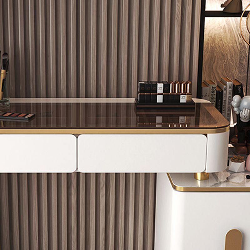 Glass Vanity Dressing Table Bedroom Vanity Dressing Table with Drawer