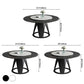 Modern Round Shape Kitchen Dining Table Sintered Stone Standard Dining Table with Pedestal Base Clearhalo ' dining_table' 'Dining Tables & Seating' 'Dining Tables' 'furn' 'furn_dining_table' 'Furniture' 'furniture_dining_table' 'Kitchen & Dining Furniture' 'kitchen&dining_furn' 'kitchen' 'kitchen_dining_table' 1200x1200_fa491513-6abd-41a2-a28f-31f421404eaf
