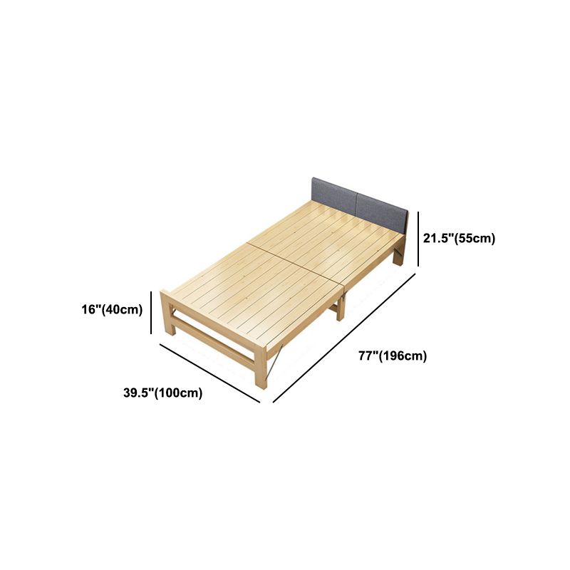 Scandinavian Wood Foldable Bed Low Profile Upholstered Bed with Mattress Clearhalo 'Bedroom Furniture' 'Beds' 'furn' 'furn_beds' 'Furniture' 1200x1200_fa4957ae-a5d4-4acd-91d6-6da434fb20bf
