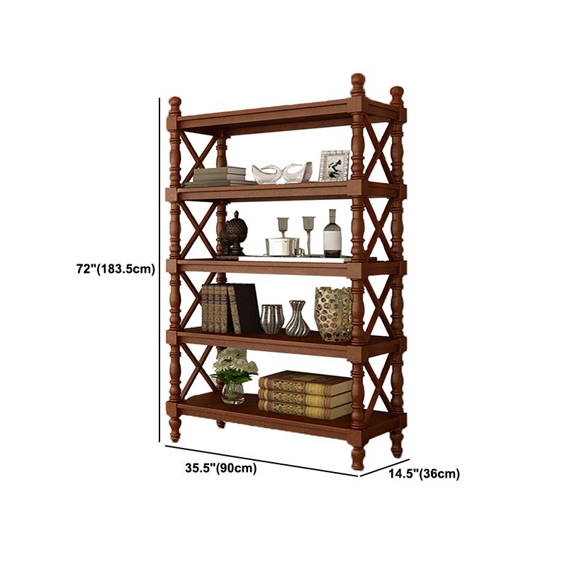 Scandinavian Study Room Bookshelf Solid Wood Etagere Bookcase Clearhalo 'Bookcases' 'furn' 'furn_bookcases' 'Furniture' 'Office Furniture' 1200x1200_fa49eefa-3e10-47cc-a64a-fb375256c0a3