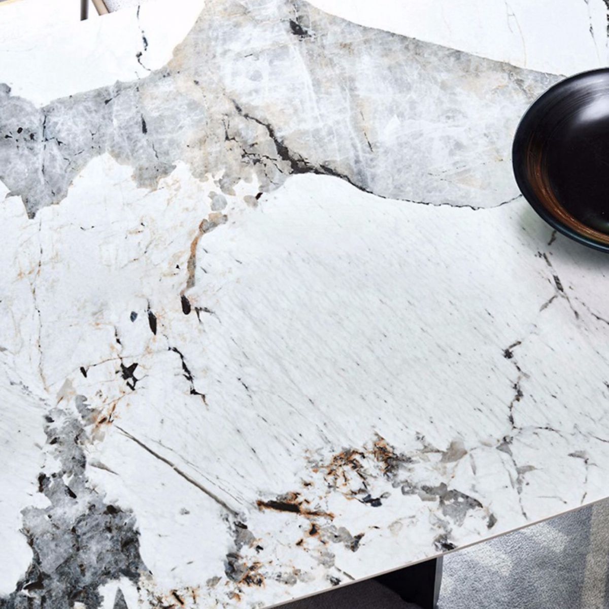 Minimalist Style Sintered Stone Dining Set with White Fixed Table and Grey Double Pedestal Base Clearhalo 'Dining Room Sets' 'Dining Tables & Seating' 'dining_room_set' 'furn' 'furn_dining_room_set' 'Furniture' 'furniture_dining_room_set' 'Kitchen & Dining Furniture' 'kitchen&dining_furn' 'kitchen' 1200x1200_fa4aab58-a335-40e7-bd61-fd7209b0e02a