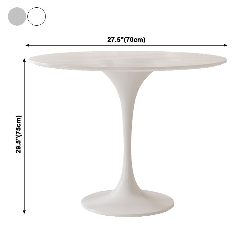 Round Tulip Base Modern Dining Table White Tone Fixed Table for Dining Room Clearhalo ' dining_table' 'Dining Tables & Seating' 'Dining Tables' 'furn' 'furn_dining_table' 'Furniture' 'furniture_dining_table' 'Kitchen & Dining Furniture' 'kitchen&dining_furn' 'kitchen' 'kitchen_dining_table' 1200x1200_fa4ac0cf-eb74-443d-b759-cf62f826a2f1