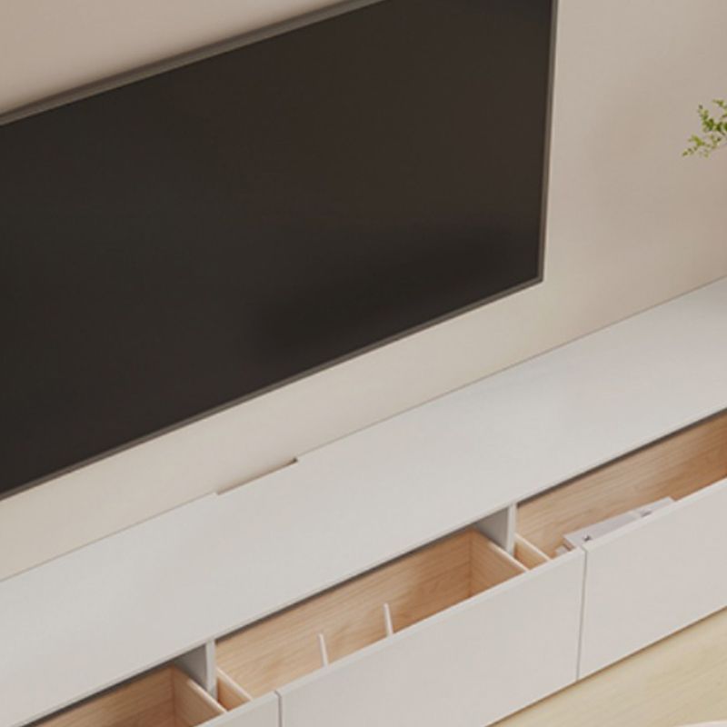 Modern White TV Stand Console Enclosed Storage TV Media Stand with Drawers for Living Room Clearhalo 'furn' 'furn_tv_stands_entertainment_centers' 'Furniture' 'Living Room Furniture' 'TV Stands & Entertainment Centers' 'TV Stands & Media Storage Furniture' 'tv_stands_entertainment_centers' 1200x1200_fa4b0067-4a55-4b81-a831-d7b62611de7d