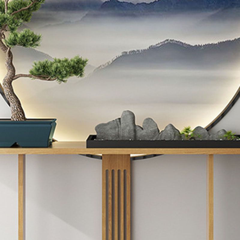 31.5-inch Tall Console Table Solid Wood 1-shelf Accent Table for Hall