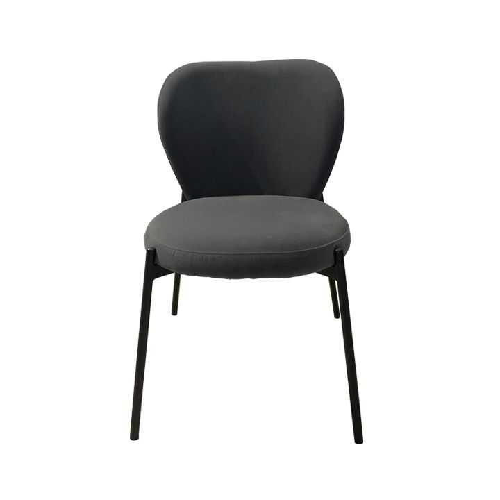 Scandinavian Style Dining Fabric Side Chair Solid Back Armless Chair for Home Use Clearhalo ' kitchen&dining_furn' 'Dining Chairs' 'Dining Tables & Seating' 'dining_chair' 'furn' 'furn_dining_chair' 'Furniture' 'furniture_dining_chair' 'Kitchen & Dining Furniture' 'kitchen' 1200x1200_fa4b53d0-3d0e-4014-b096-c5cf0ddae384