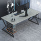 Rectangular Sintered Stone Office Desk Modern Home Writing Desk with Metal Legs