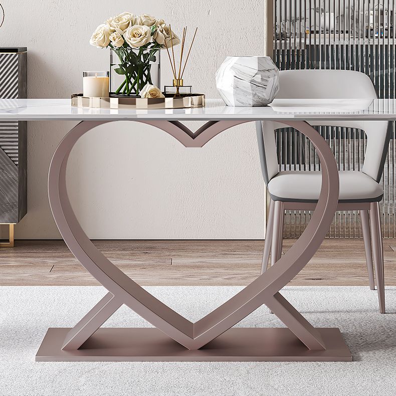 デザイナースタイルの焼結石トップダイニングセット長方形1/4/6/7ピースダイニングテーブルセット