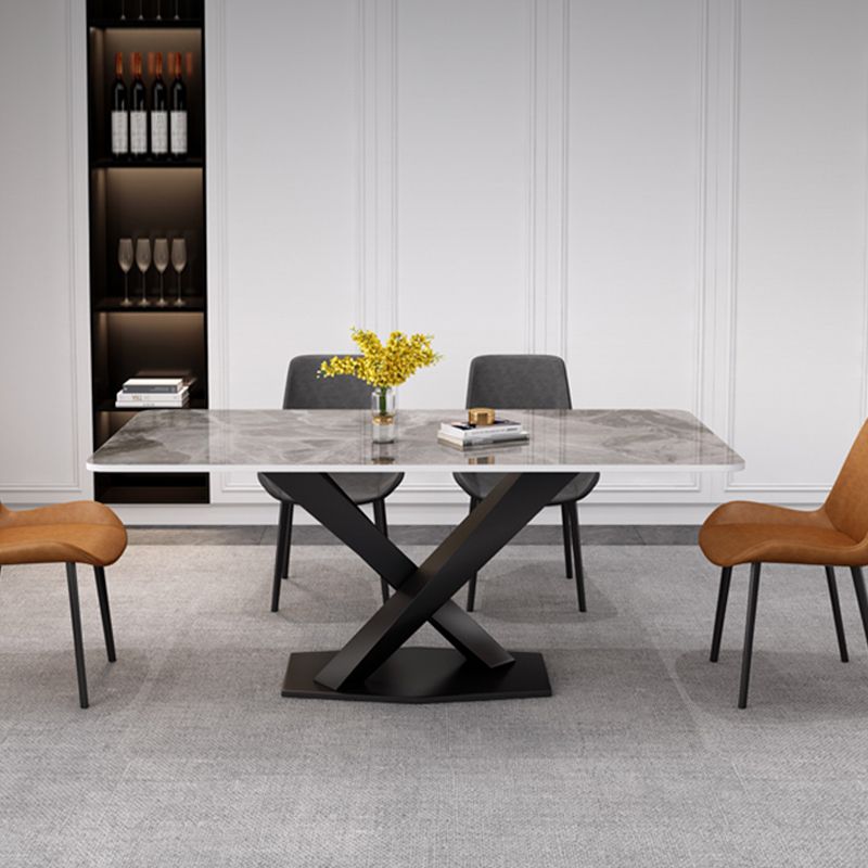 Faux Leather Upholstered Dining Chairs Modern Armless Home Side Chair