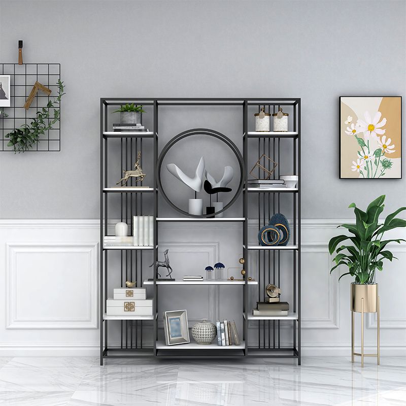 Glam Style Metal Bookshelf Etagere Open Shelf Bookcase for Home Clearhalo 'Bookcases' 'furn' 'furn_bookcases' 'Furniture' 'furniture_bookcases' 'Office Furniture' 1200x1200_fa4d1526-95ce-4309-840f-417032518ec4