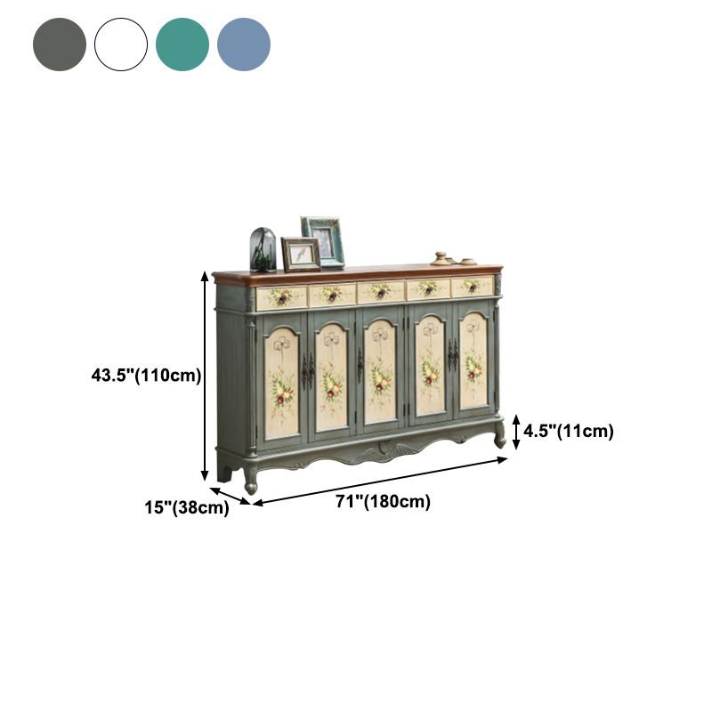 Sideboard in legno in stile glam con cassetti da pranzo server per cucina