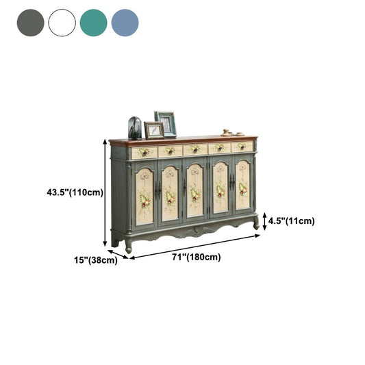 Sideboard in legno in stile glam con cassetti da pranzo server per cucina