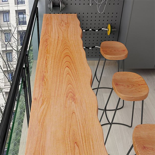 Juego de mesa de bar industrial, juego de mesa y taburete rectangulares de madera maciza de 1/4 piezas