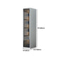 Contemporary Wardrobe Closet Wood and Glass Wardrobe Armoire