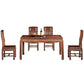 Traditional Style Solid Wood Dining Set with Fixed Rectangle Shape Table and 4 Legs Base Clearhalo 'Dining Room Sets' 'Dining Tables & Seating' 'dining_room_set' 'furn' 'furn_dining_room_set' 'Furniture' 'furniture_dining_room_set' 'Kitchen & Dining Furniture' 'kitchen&dining_furn' 'kitchen' 1200x1200_fa4e68db-954b-4aa8-8191-3ef847f203a2