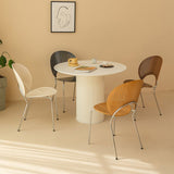 Contemporary Style Dining Chair Armless Kitchen Chairs with Metal Legs Clearhalo ' kitchen&dining_furn' 'Dining Chairs' 'Dining Tables & Seating' 'dining_chair' 'furn' 'furn_dining_chair' 'Furniture' 'furniture_dining_chair' 'Kitchen & Dining Furniture' 'kitchen' 1200x1200_fa4f5a5e-6b64-4920-be59-d353e4882e22