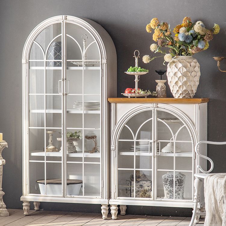 Mid-century Modern Distressed Wooden Cabinet Rectangle Accent Cabinet