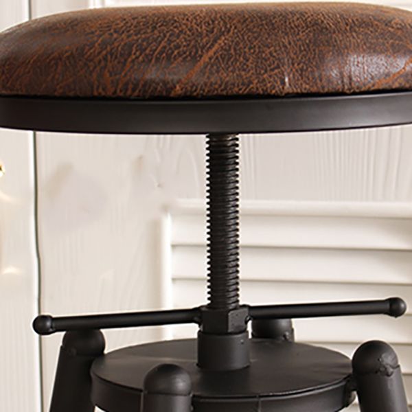 Industrial Rotatable Armless Counter Stool Iron Bar Stool with Pedal Clearhalo 'Bar Furniture' 'Bar Stools' 'bar_stools' 'furn' 'furn_bar_stools' 'Furniture' 'Kitchen & Dining Furniture' 1200x1200_fa502060-5fa6-4dfb-81f1-ed612ceb5448