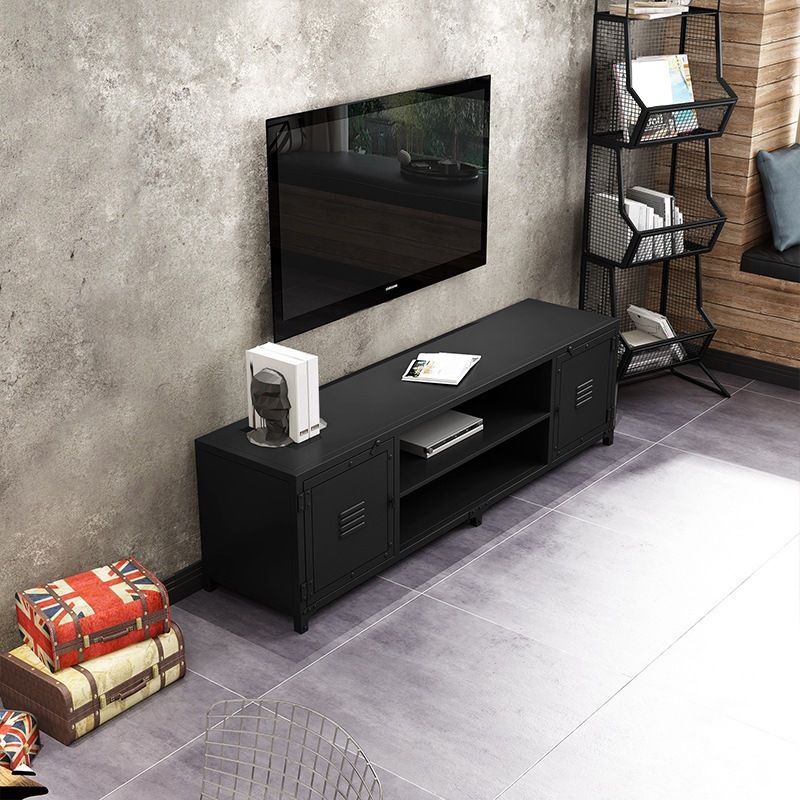 Industrial Iron TV Console Open Storage TV Media Stand for Living Room Clearhalo 'furn' 'furn_tv_stands_entertainment_centers' 'Furniture' 'Living Room Furniture' 'TV Stands & Entertainment Centers' 'TV Stands & Media Storage Furniture' 'tv_stands_entertainment_centers' 1200x1200_fa52c5d2-61f9-4640-9e3d-38a28c2918ba