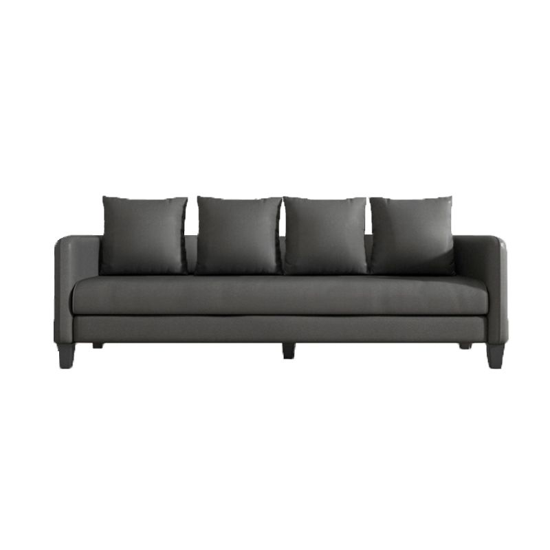 Scandinave à 3 places Faux Coup de canapé canapé arrière avec smoking bras