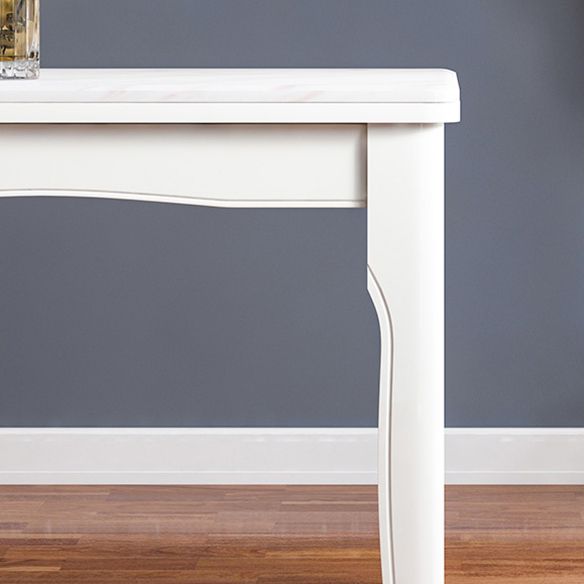 Victorian Style Marble Dining Set with White Fixed Table and 4 Legs Base Clearhalo 'Dining Room Sets' 'Dining Tables & Seating' 'dining_room_set' 'furn' 'furn_dining_room_set' 'Furniture' 'furniture_dining_room_set' 'Kitchen & Dining Furniture' 'kitchen&dining_furn' 'kitchen' 1200x1200_fa548fd2-0cde-4216-8f86-4020604df63e