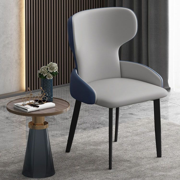 Modern Style Dining Chair Wingback Arm Chairs with Metal Legs for Kitchen Clearhalo ' kitchen&dining_furn' 'Dining Chairs' 'Dining Tables & Seating' 'dining_chair' 'Furniture' 'furniture_dining_chair' 'Kitchen & Dining Furniture' 'kitchen' 1200x1200_fa5537cf-ce5f-44d7-a46b-7b841585cb01