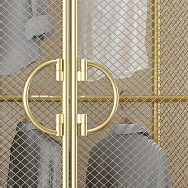 Industrial Style Wardrobe Bedroom Metal Wardrobe Closet with 2 Doors Clearhalo 'Armoires & Wardrobes' 'armoires_wardrobes' 'Bedroom Furniture' 'furn' 'furn_armoires_wardrobes' 'Furniture' 1200x1200_fa553edc-0e35-44eb-8b1e-0b0ae27d32d8