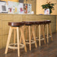 Modern Counter Bar Stool Armless Leather Bar Stool with Footrest and Swivel, Wood Base Clearhalo 'Bar Furniture' 'Bar Stools' 'bar_stools' 'furn' 'furn_bar_stools' 'furniture_bar_stools' 'Kitchen & Dining Furniture' 'kitchen&dining_furn' 'kitchen' 'kitchen_furn' Furniture' 1200x1200_fa58c325-f26d-4d36-8bcf-6a0a7ea9b16d