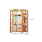 Natural Floor Bookshelf Contemporary Bamboo Shelf Bookcase for Study Room