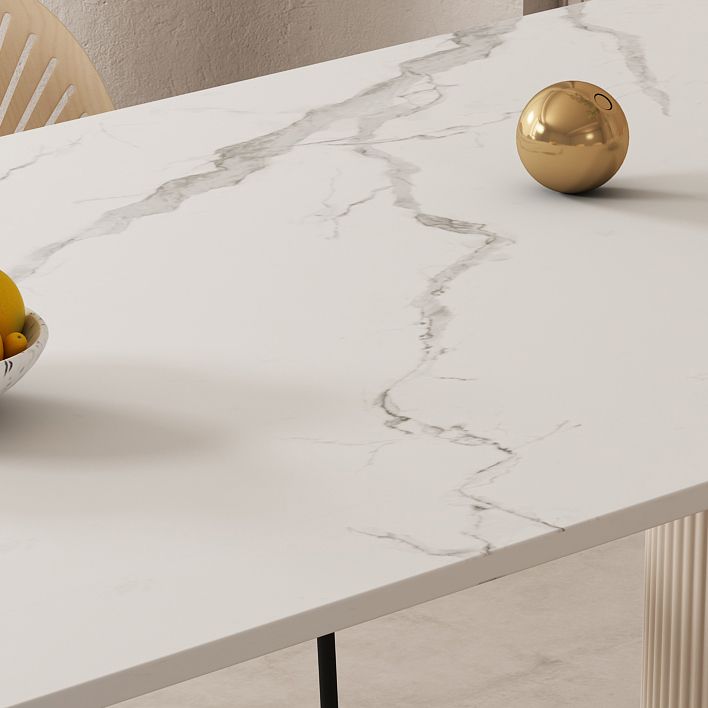 Modern Sintered Stone Dining Table Set 1/4/5/7 Pieces Dining Set Clearhalo 'Dining Room Sets' 'Dining Tables & Seating' 'dining_room_set' 'furn' 'furn_dining_room_set' 'Furniture' 'furniture_dining_room_set' 'Kitchen & Dining Furniture' 1200x1200_fa5ad87a-bf48-4f23-857f-270f750b6799