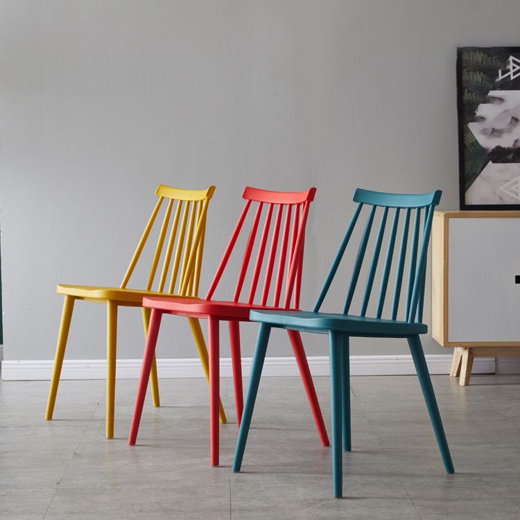 Contemporary Plastic Dining Chair Slat Back Side Armless Chair for Kitchen Clearhalo ' kitchen&dining_furn' 'Dining Chairs' 'Dining Tables & Seating' 'dining_chair' 'furn' 'furn_dining_chair' 'Furniture' 'furniture_dining_chair' 'Kitchen & Dining Furniture' 'kitchen' 1200x1200_fa5b0d87-5fd1-4bed-b5fb-a25415f78a20