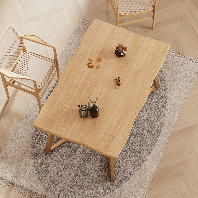 Tavolo da pranzo a base di metallo oro Tavolo da cucina per la sala da pranzo in legno massiccio