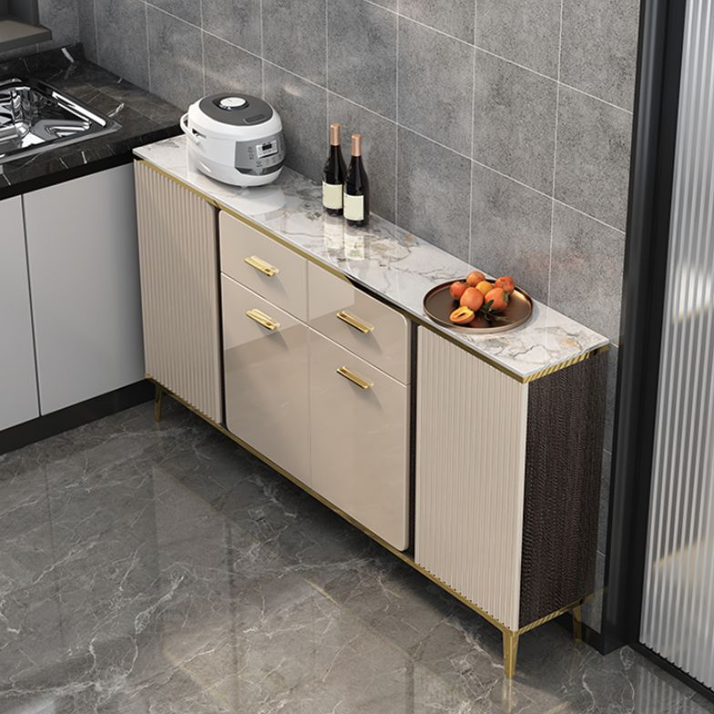 Glam Sideboard Cabinet Stone Sideboardtisch mit Schubladen für Esszimmer