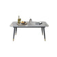 Scandinavian Style Gray Slate Dining Table Rectangular Formal Dinette Set with Metal Base Clearhalo 'Dining Room Sets' 'Dining Tables & Seating' 'dining_room_set' 'furn' 'furn_dining_room_set' 'Furniture' 'furniture_dining_room_set' 'Kitchen & Dining Furniture' 'kitchen&dining_furn' 'kitchen' 1200x1200_fa5bf2ba-9730-4b0d-84c7-9467bb6909ae