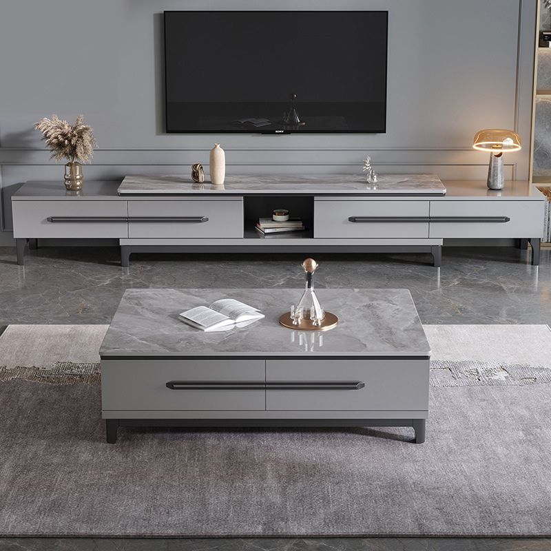 Contemporary Slate Coffee Table Single Rectangle Coffee Table with Storage Clearhalo 'Coffee & Accent Tables' 'Coffee Tables' 'coffee_tables' 'furn' 'furn_coffee_tables' 'Furniture' 'Living Room Furniture' 1200x1200_fa5d22f4-edc7-4e4e-b6e7-dcea4de86b48