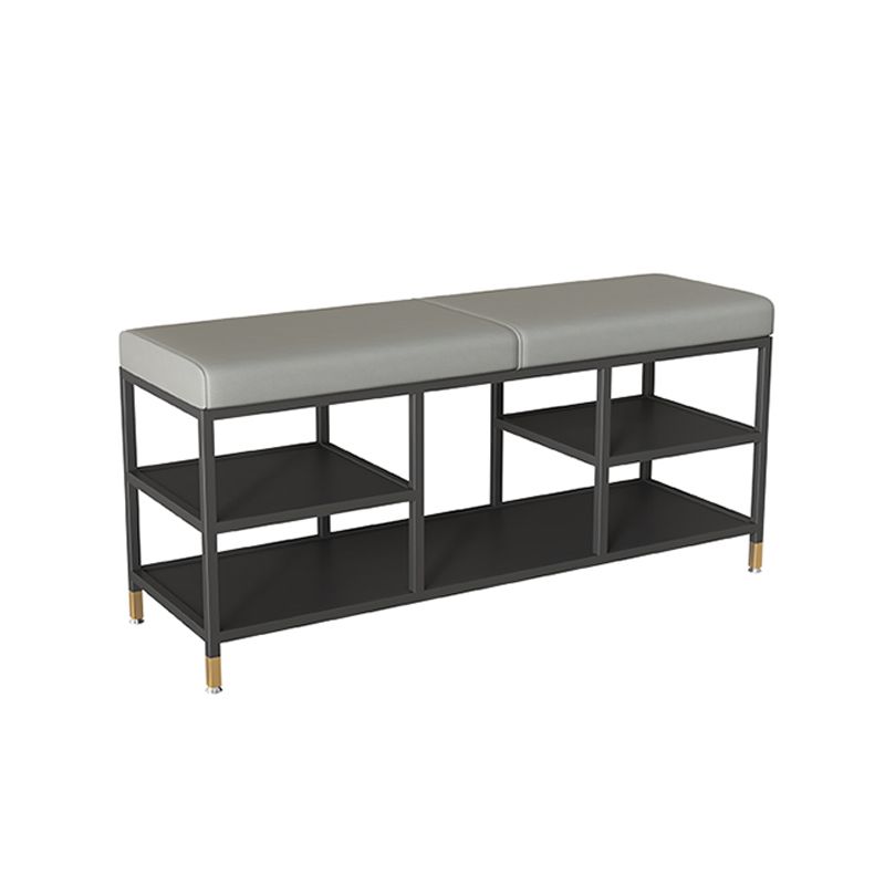 Modern Entryway Bench Cushioned Metal Seating Bench , 12.5 inch Width Clearhalo 'Benches' 'Chairs & Seating' 'furn' 'furn_benches' 'Furniture' 'Living Room Furniture' 1200x1200_fa5d548b-4381-4d50-93e8-403db872d41f