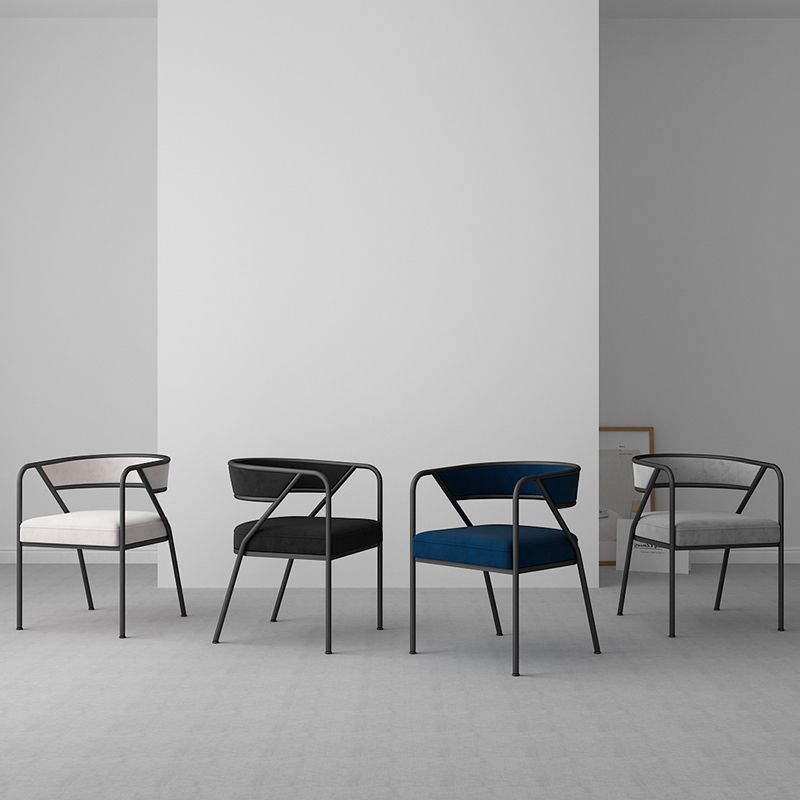 Scandinavian Style Luxury Upholstered Arm Chairs Open Back Dining Side Chair (Set of 2) Clearhalo ' kitchen&dining_furn' 'Dining Chairs' 'Dining Tables & Seating' 'dining_chair' 'furn' 'furn_dining_chair' 'Furniture' 'furniture_dining_chair' 'Kitchen & Dining Furniture' 'kitchen' 1200x1200_fa5daad5-4b78-4ab9-9921-f087de0e5d63