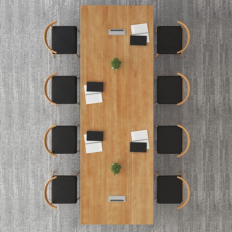 Kabelbeheer industrieel rechthoekig schrijfbureau natuurlijke kantoorbureau met metalen benen