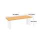 Minimalismo Mesa de madera maciza para mesa rectángica de restaurantes con base acrílica