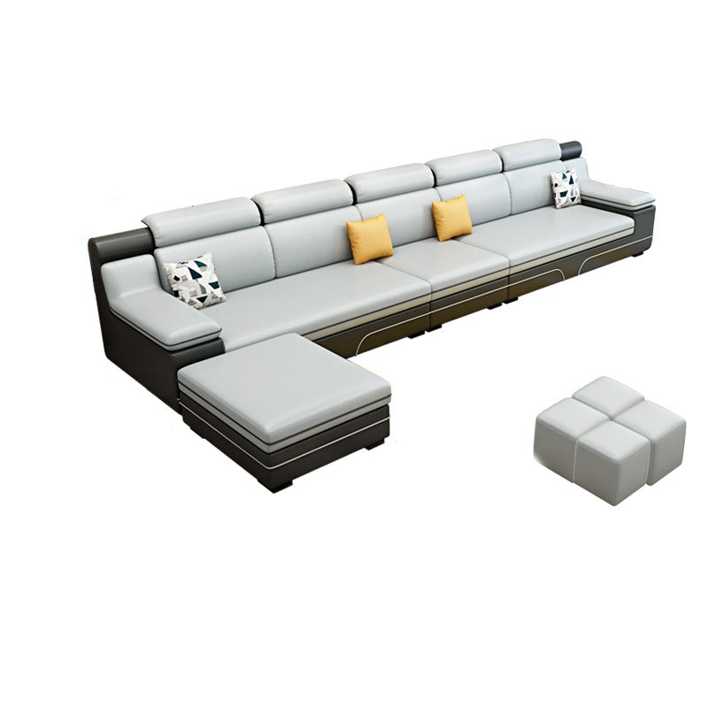 Section des meubles de mélanges de faux cuir et de coton contemporains