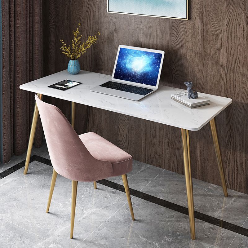 29 "H Glam Office Desk rechthoekig secretaris -bureau met metalen benen