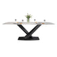 Traditional Luxury Rectangle Dining Table White Sintered Stone Table with Black Pedestal Base Clearhalo ' dining_table' 'Dining Tables & Seating' 'Dining Tables' 'furn' 'furn_dining_table' 'Furniture' 'furniture_dining_table' 'Kitchen & Dining Furniture' 'kitchen&dining_furn' 'kitchen' 'kitchen_dining_table' 1200x1200_fa60ecad-0895-4576-8713-6b04666ddf47
