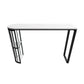 Industrial Iron Bar Dining Table White Stone Top Indoor Bistro Table with Shelf Clearhalo 'Bar Furniture' 'Bar Tables' 'bar_tables' 'furn' 'furn_bar_tables' 'Furniture' 'furniture_bar_tables' 'Kitchen & Dining Furniture' 1200x1200_fa625d97-8f5c-4ff5-b7d7-d3901fb173d9