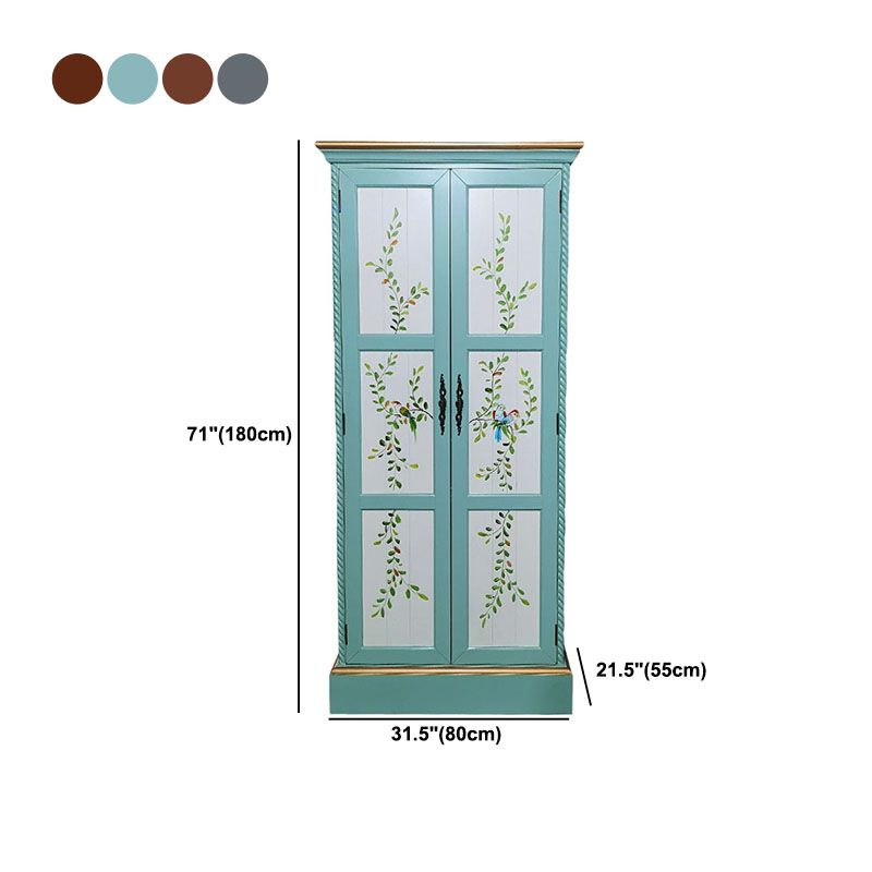 Wood Matte Finish Storage Cabinet with Hinged Door Coastal Cabinet for Home Clearhalo 'Armoires & Wardrobes' 'armoires_wardrobes' 'Bedroom Furniture' 'furn' 'furn_armoires_wardrobes' 'Furniture' 1200x1200_fa63bcc1-fe15-40cf-ba67-2b254fce8711