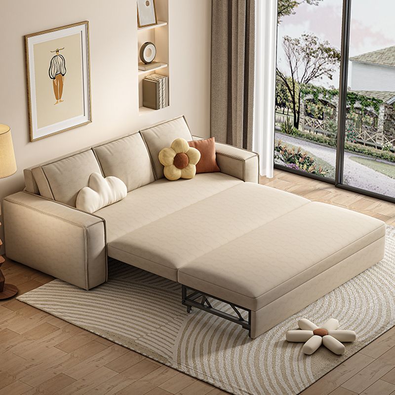 Contemporary Foldable Futon Sleeper White Futon and Mattress Clearhalo 'furn' 'furn_futons' 'Furniture' 'Futons & Daybeds' 'Futons' 'Living Room Furniture' 1200x1200_fa644bcd-752d-4675-87d6-76042c8f2b8c