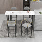 Industrial Pub Dining Set 1/3/5 Pieces Rectangular Bar Stool and Table Set Clearhalo 'Bar Furniture' 'furn' 'furn_home_bar_bar_sets' 'Furniture' 'Home Bars & Bar Sets' 'home_bar_bar_sets' 'Kitchen & Dining Furniture' 1200x1200_fa6499f6-4d0c-4340-b1c5-2278c9528c60