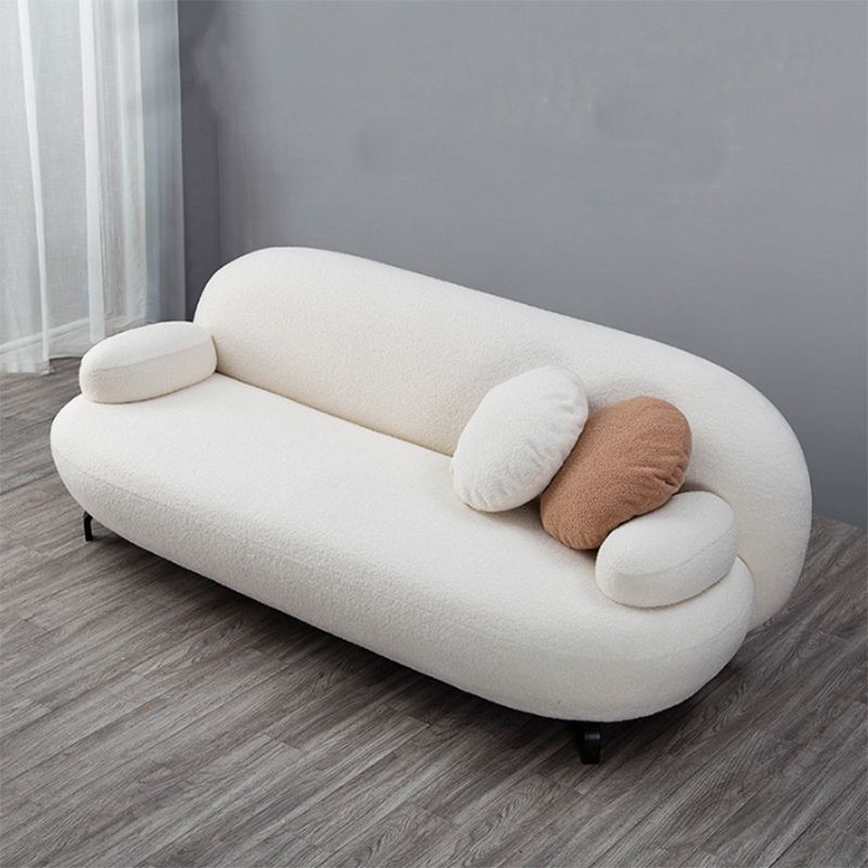 Pillow Top Arm Sofa Contemporary Wool 29.9-Inch High Sofa in White Clearhalo 'furn' 'furn_sofas' 'Furniture' 'Living Room Furniture' 'Sofa' 'sofas' 1200x1200_fa6513c3-42b1-431b-94f2-9f1404627f54